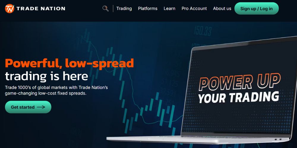 Website sàn Trade Nation