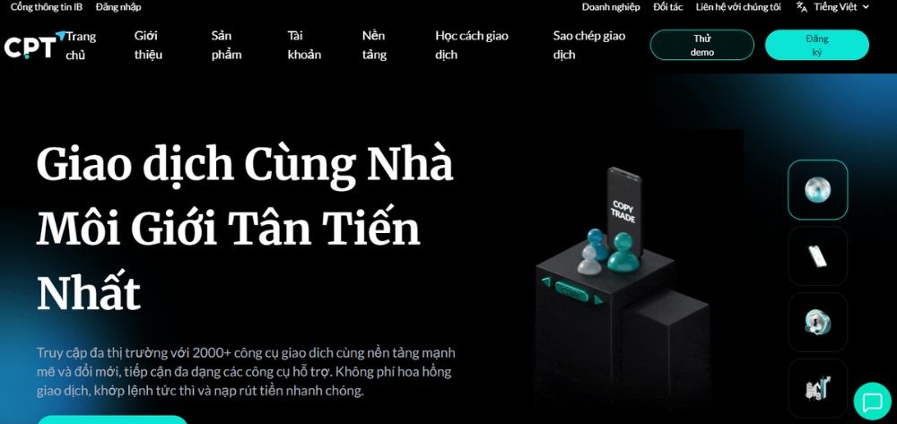 Website sàn CPT Markets