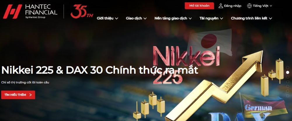 Website sàn Hantec Financial
